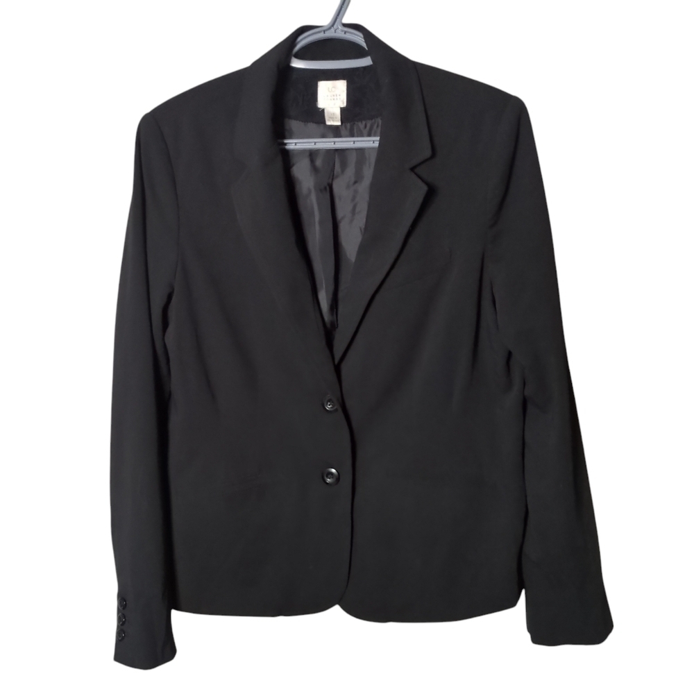 Lauren Conrad Women's Black‎ Long Sleeve Open Front Blazer Size 12